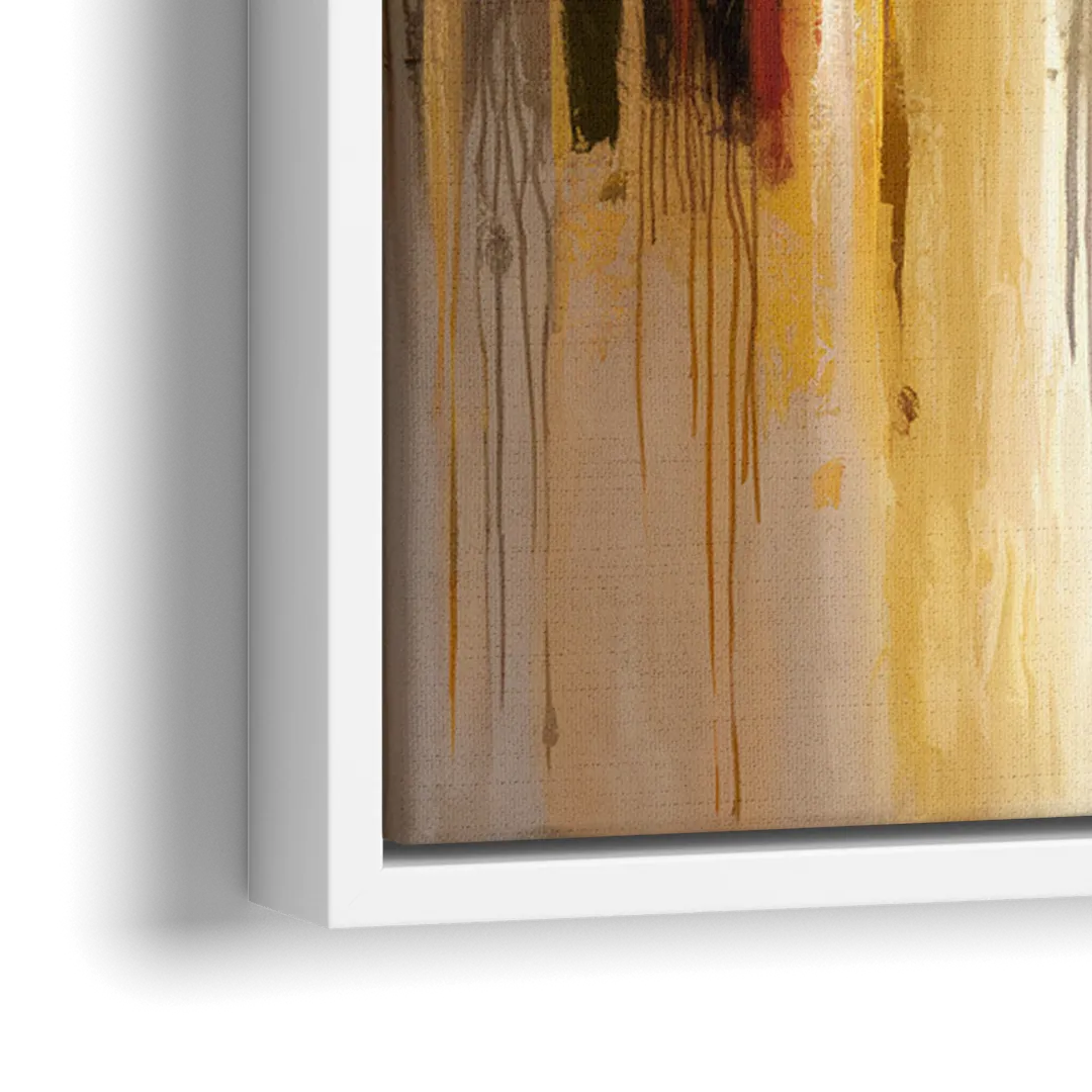 Durham Cityscape Reflection - Close-Up White Frame Canvas