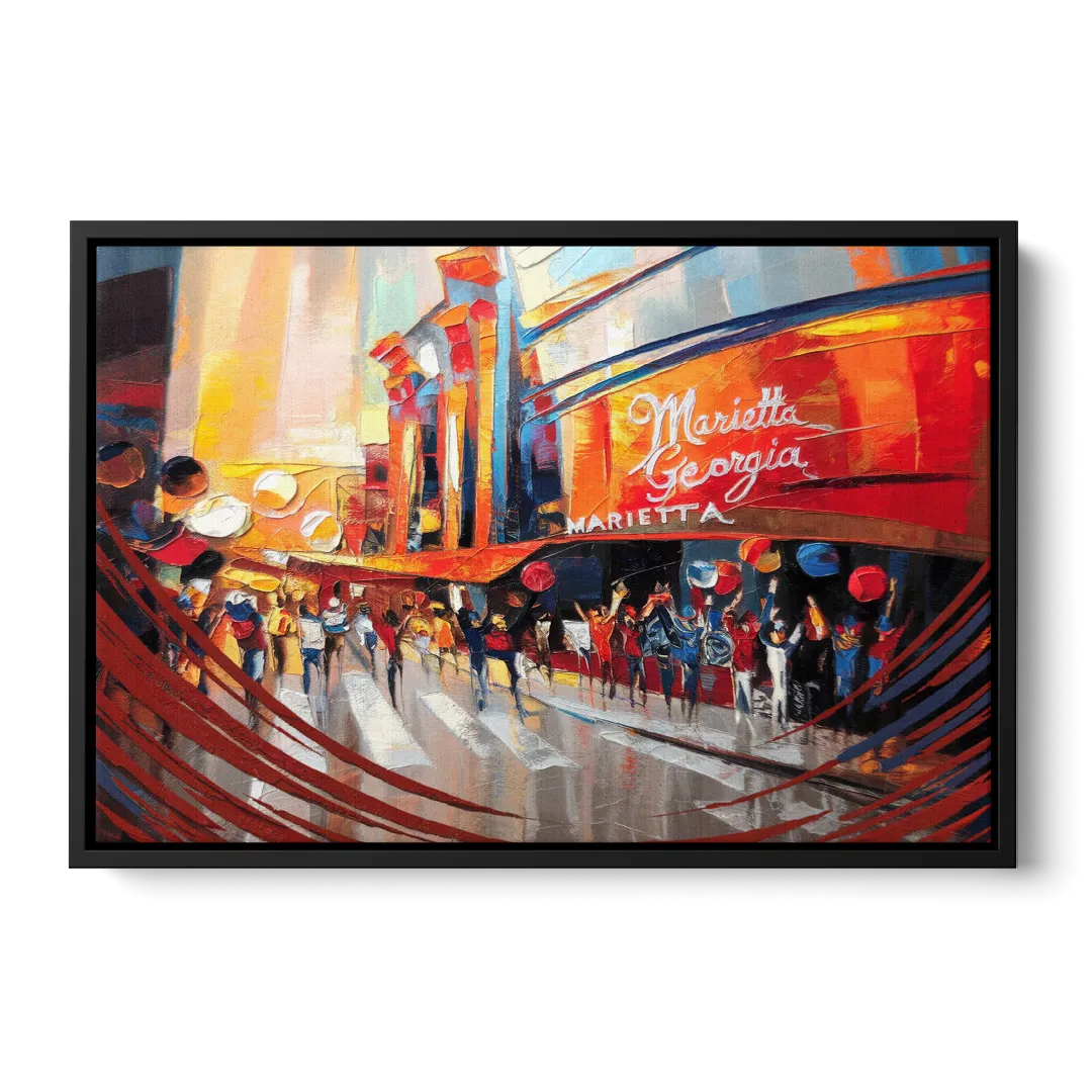 Marietta Braves Fan Tribute - Black Frame Canvas