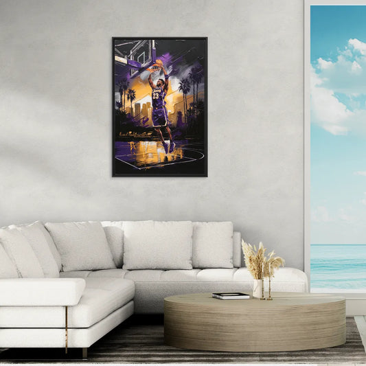 Los Angeles Lakers Legacy - Living Room Black Frame Canvas