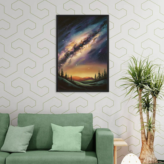 Huntsville Night Sky Astronomy - Living Room Black Frame Canvas