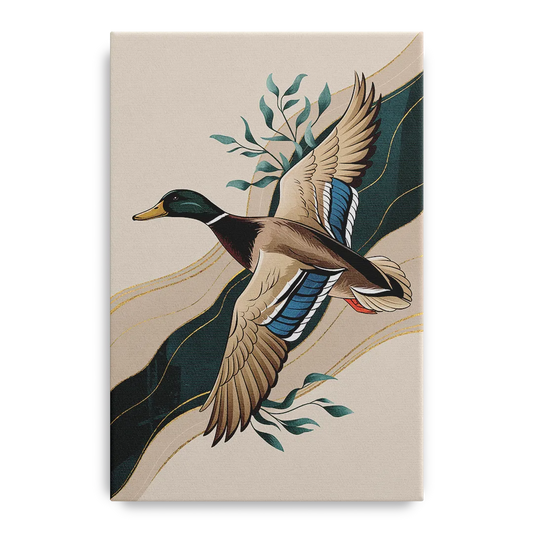 Eugene Ducks Fan Design - Canvas Wall Art