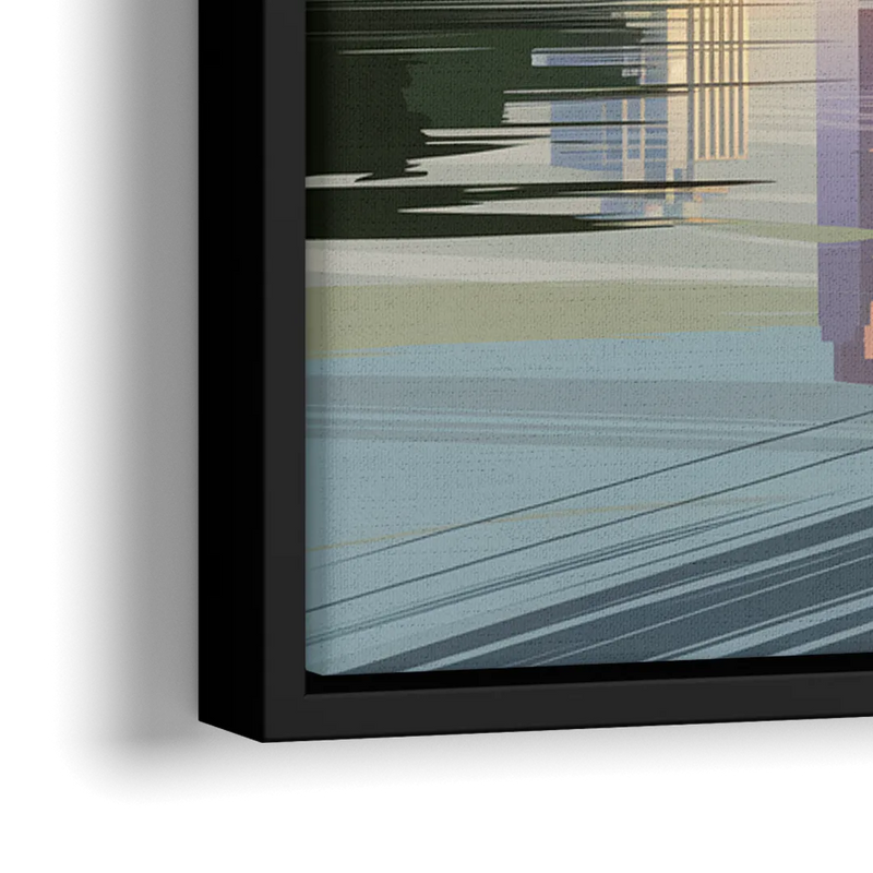 Austin Zilker Park Views - Close-Up Black Frame Canvas