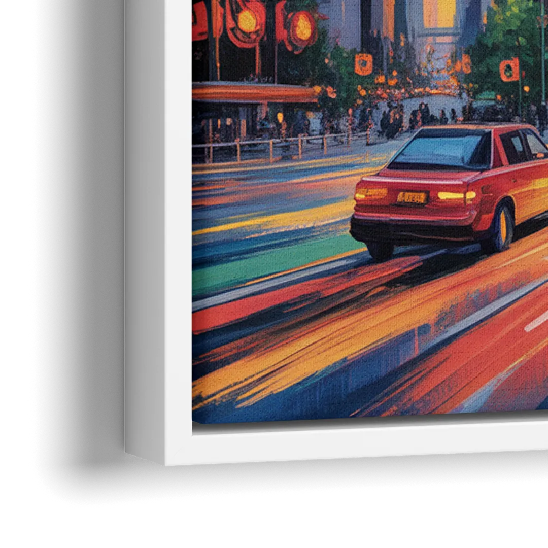 Flatiron Building Landmark - Close-Up White Frame Canvas