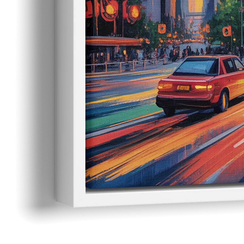 Flatiron Building Landmark - Close-Up White Frame Canvas