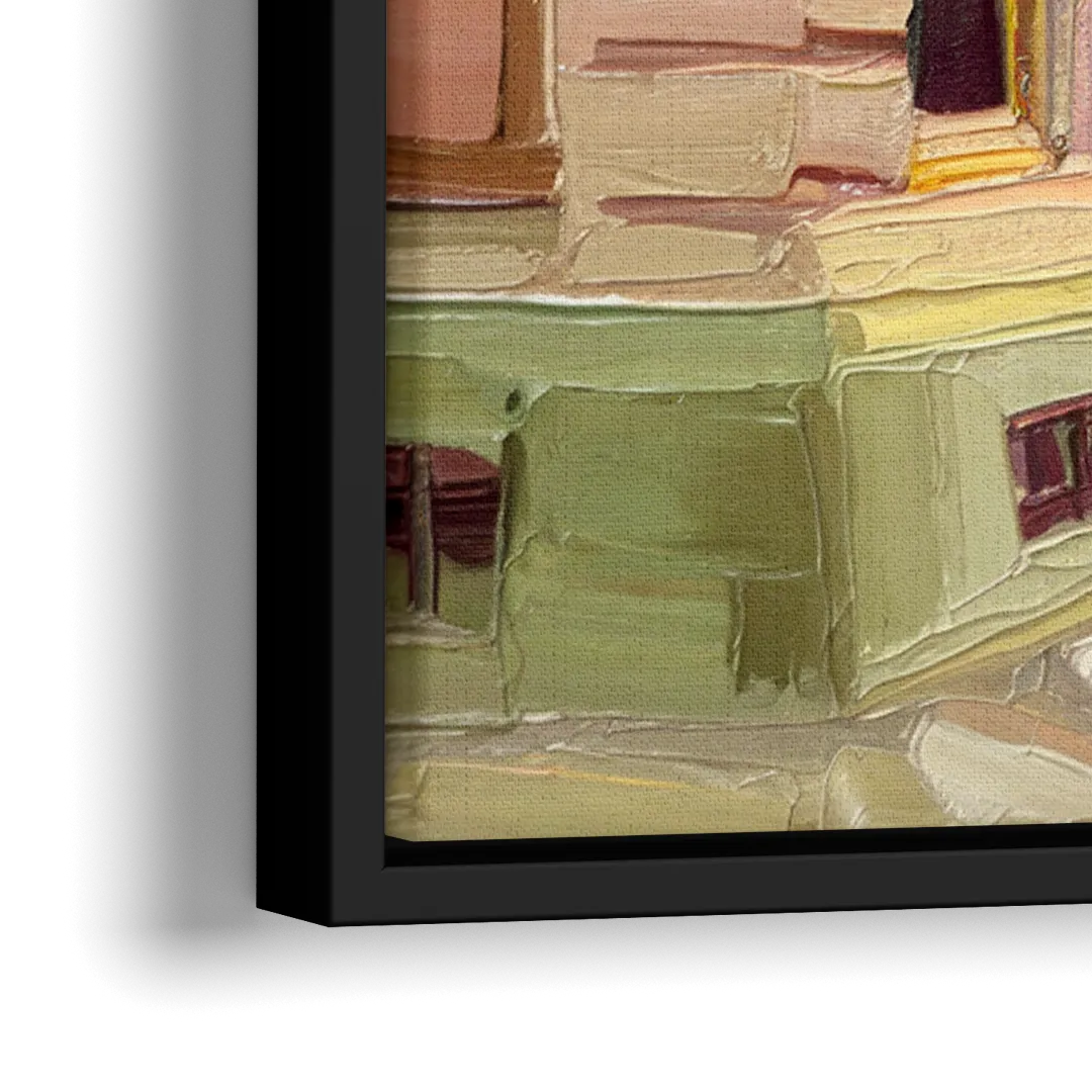 Dunedin Historic Architecture - Close-Up Black Frame Canvas