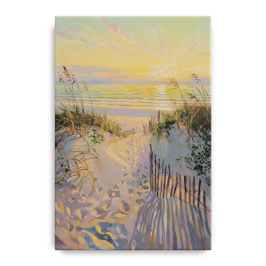 Long Beach Island Sunrise Glow - Canvas Wall Art