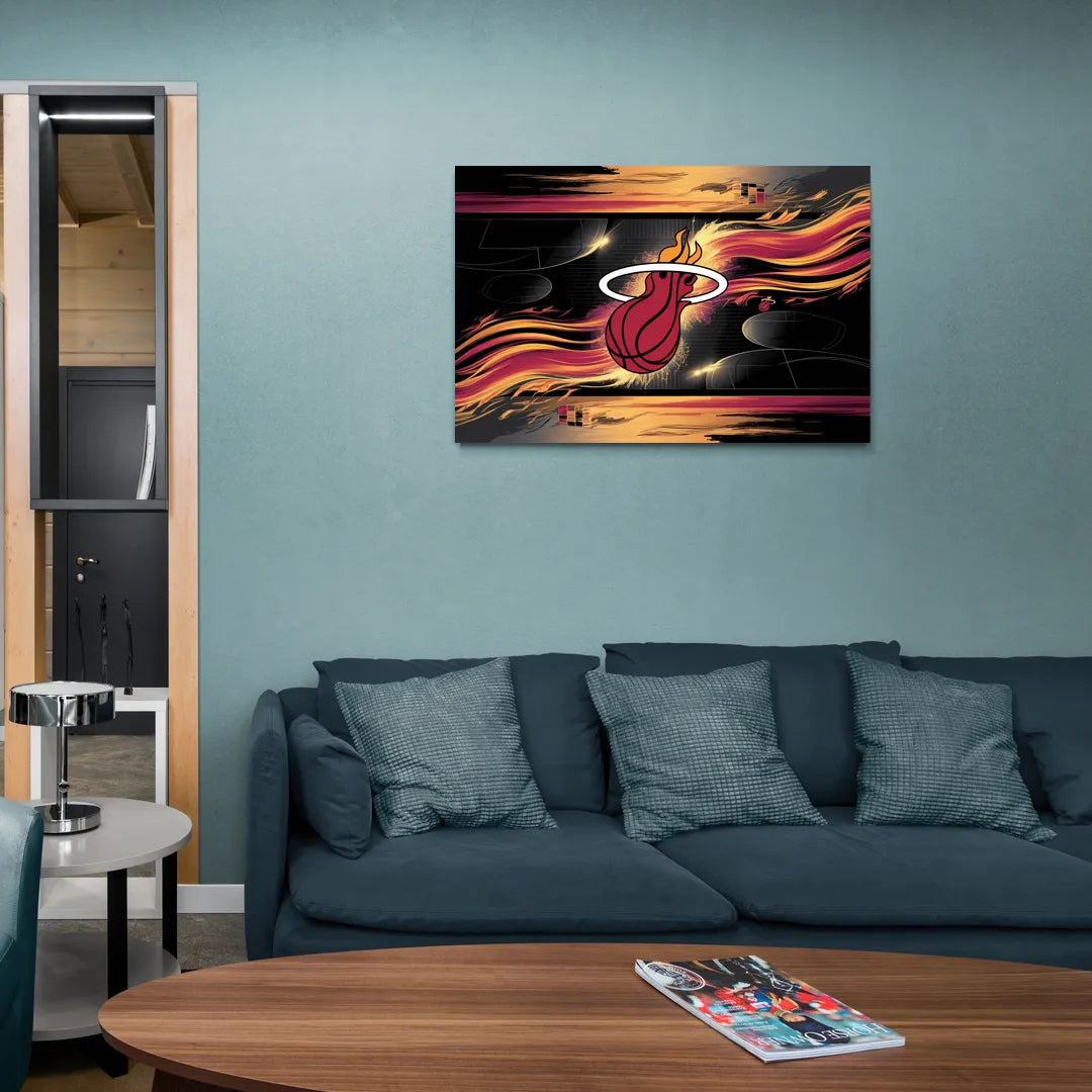 Miami Heat Basketball - Canvas Wall Art Living Room