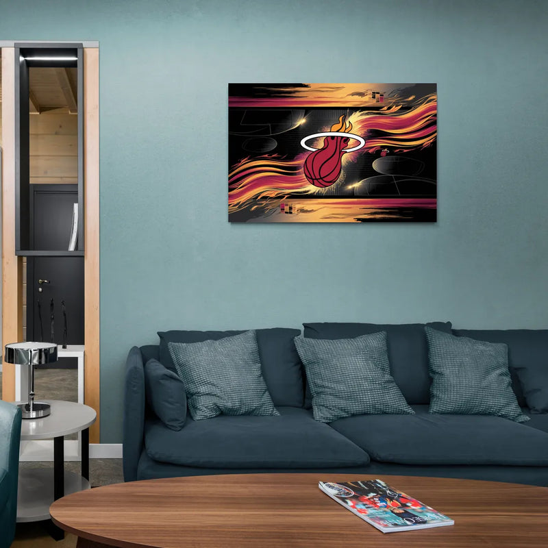 Miami Heat Basketball - Canvas Wall Art Living Room