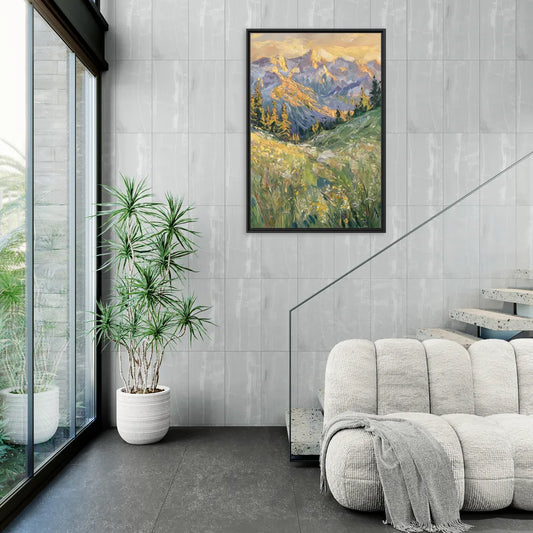 Vail Rocky Mountain View - Living Room Black Frame Canvas