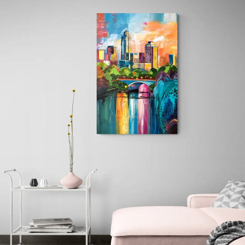 Austin Street Art Culture - Canvas Wall Art Living Room