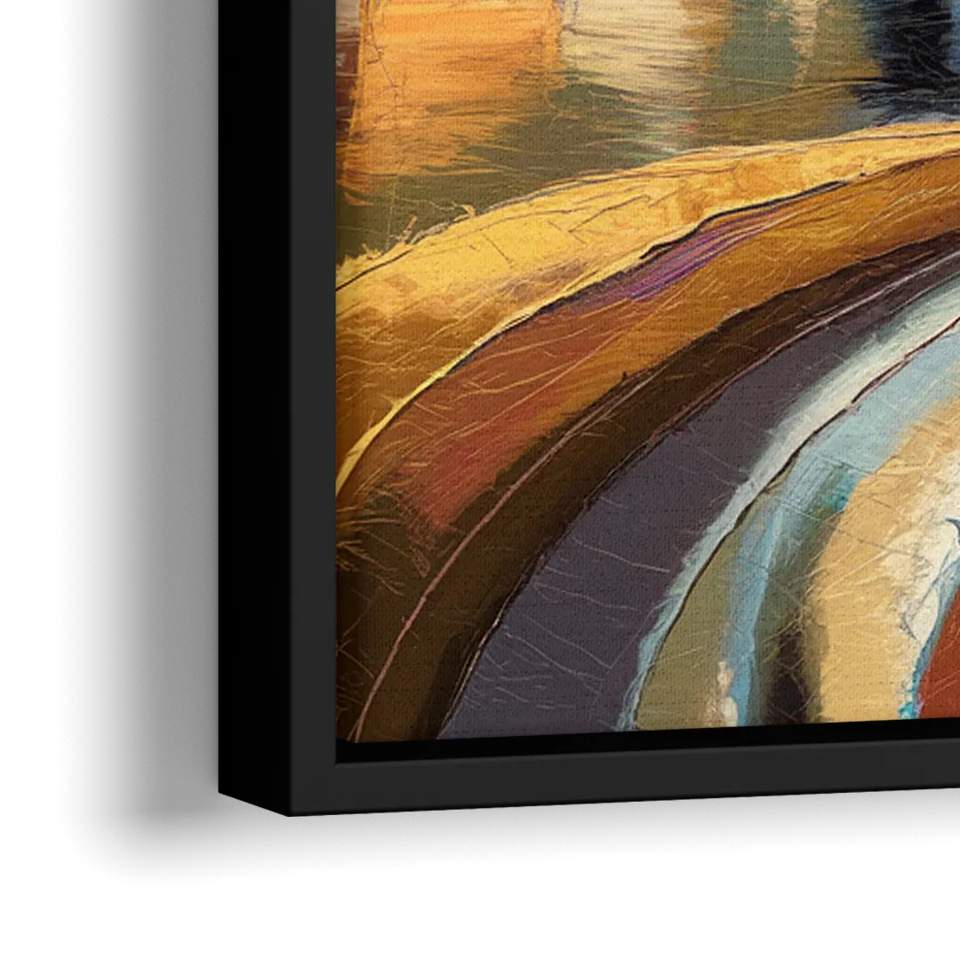 Memphis Riverfront Views - Close-Up Black Frame Canvas