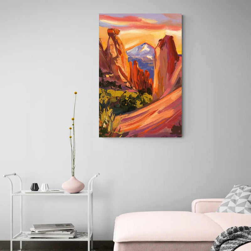 Colorado Springs Mountain View - Canvas Wall Art Living Room