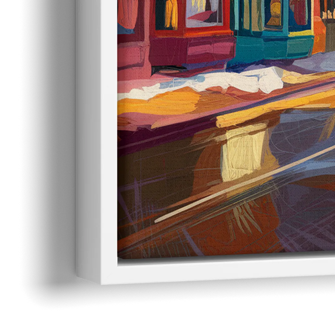 Telluride Downtown Charm - Close-Up White Frame Canvas