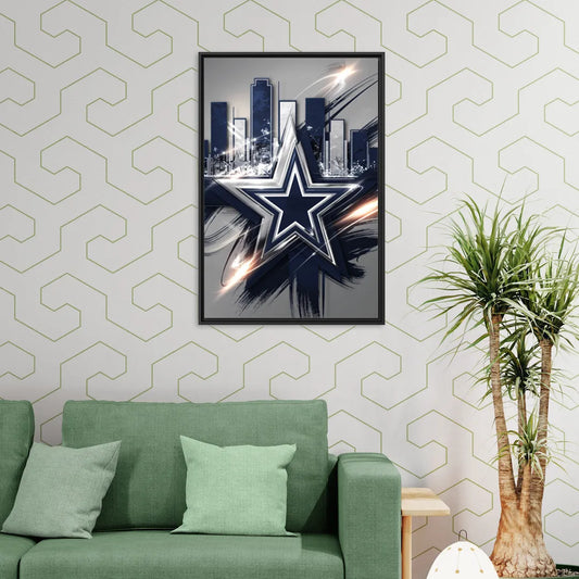 Dallas FC Team Spirit - Living Room Black Frame Canvas