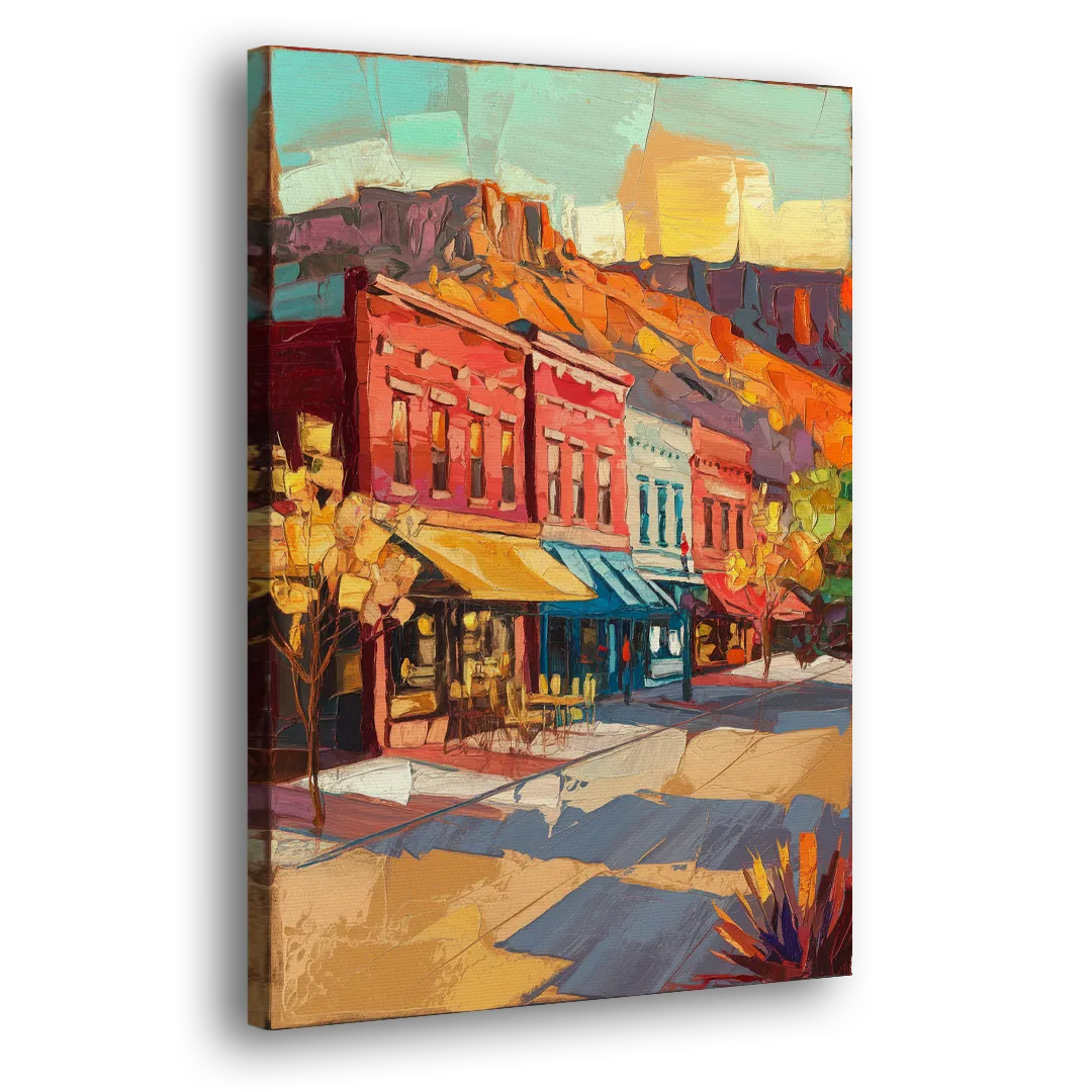 Bisbee Quaint Downtown View - Canvas Print Art Sides