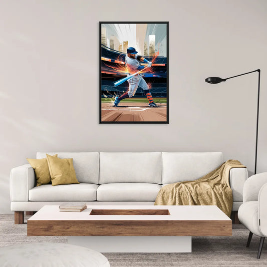 Irvine Baseball Dreams - Living Room Black Frame Canvas
