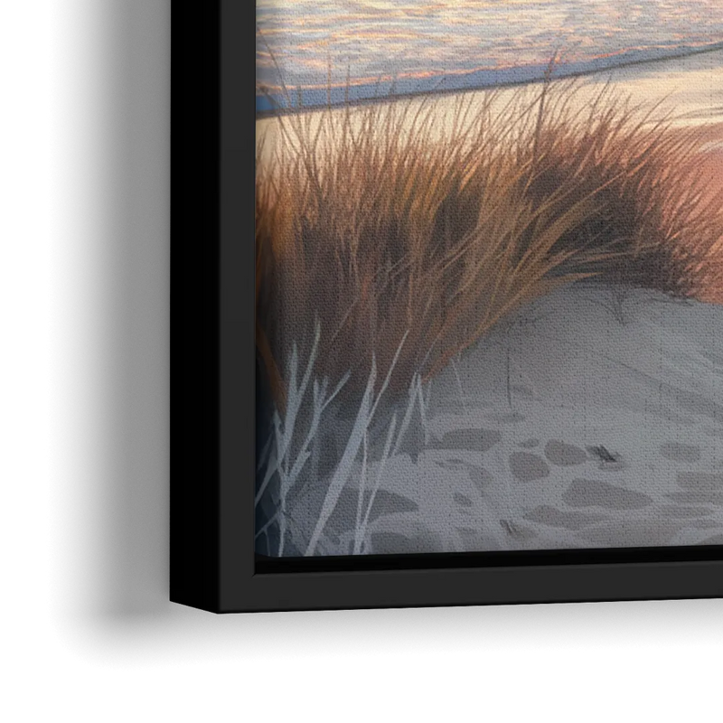 Huntington Beach Coastal Vibes - Close-Up Black Frame Canvas