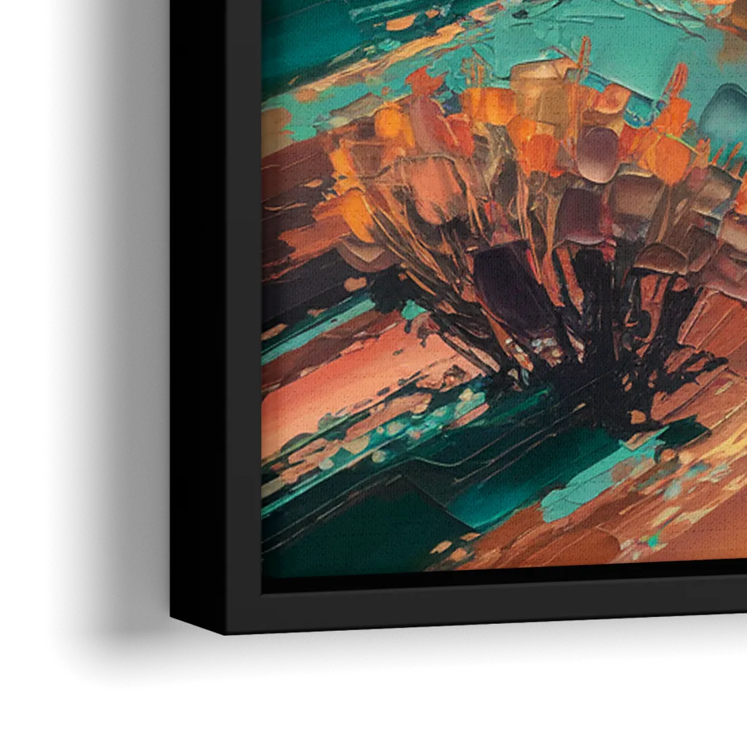 Tucson Sonoran Desert - Close-Up Black Frame Canvas