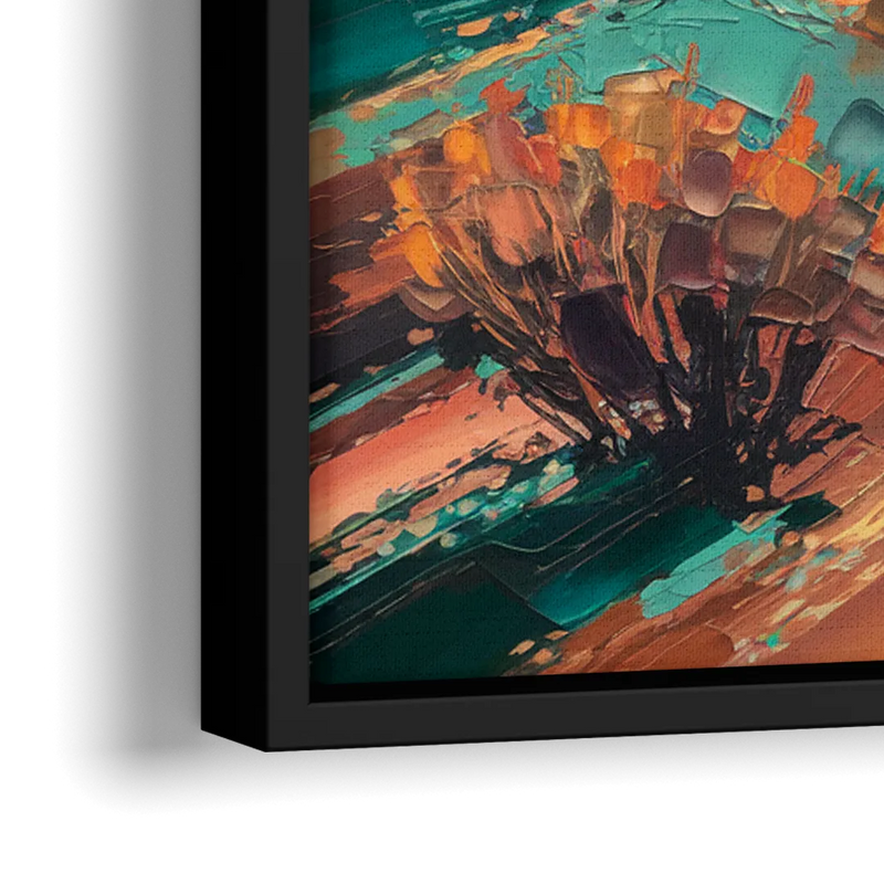 Tucson Sonoran Desert - Close-Up Black Frame Canvas