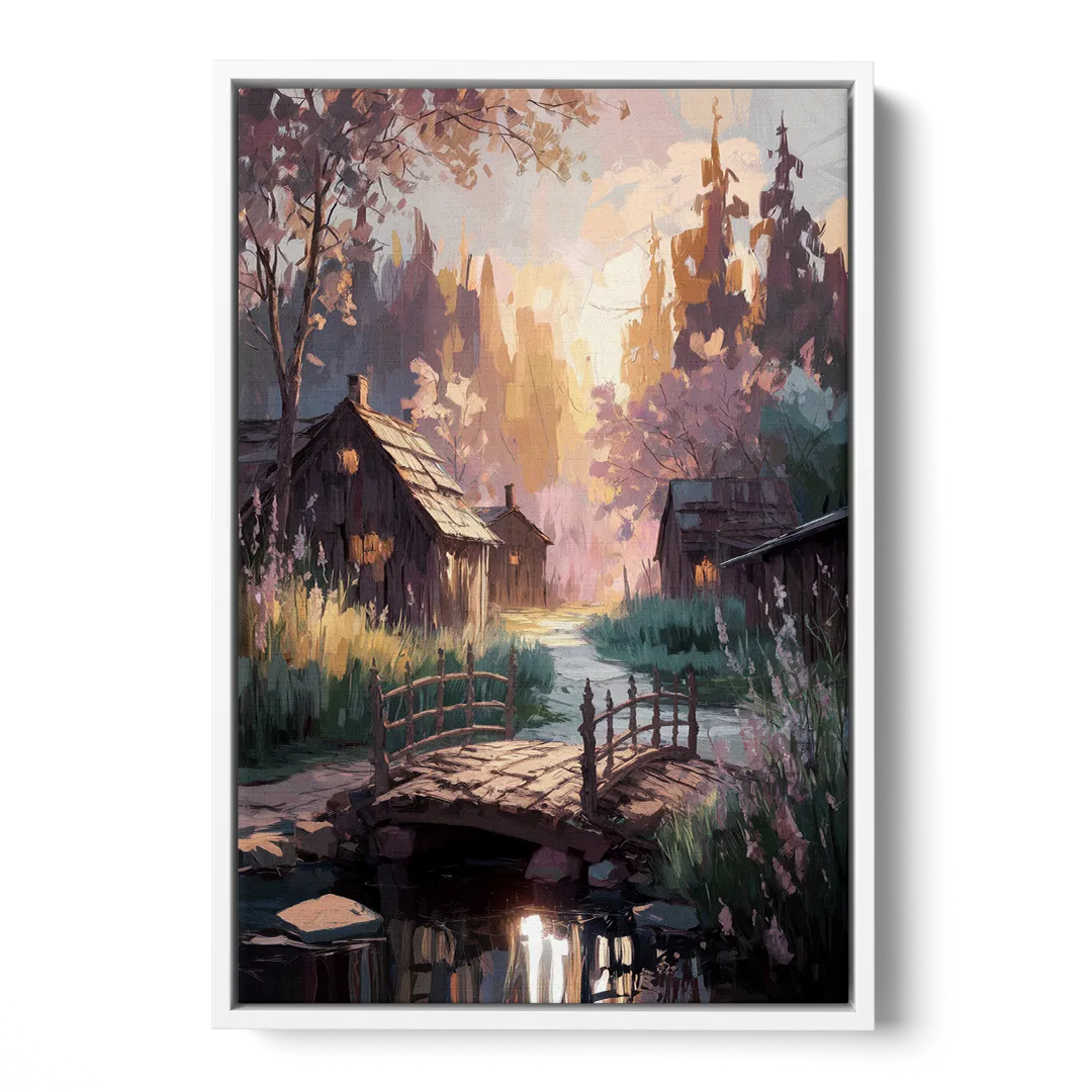 New Hope Rustic Charm - White Frame Canvas