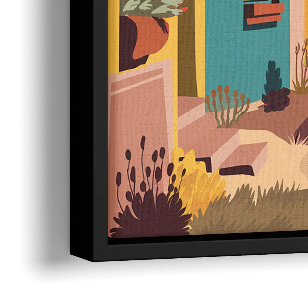 Bisbee Artistic Alleyways - Close-Up Black Frame Canvas