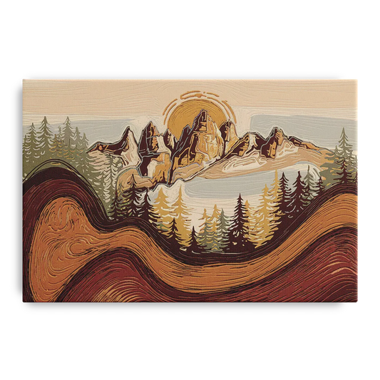 Bisbee Rustic Mountain Scene - Canvas Wall Art