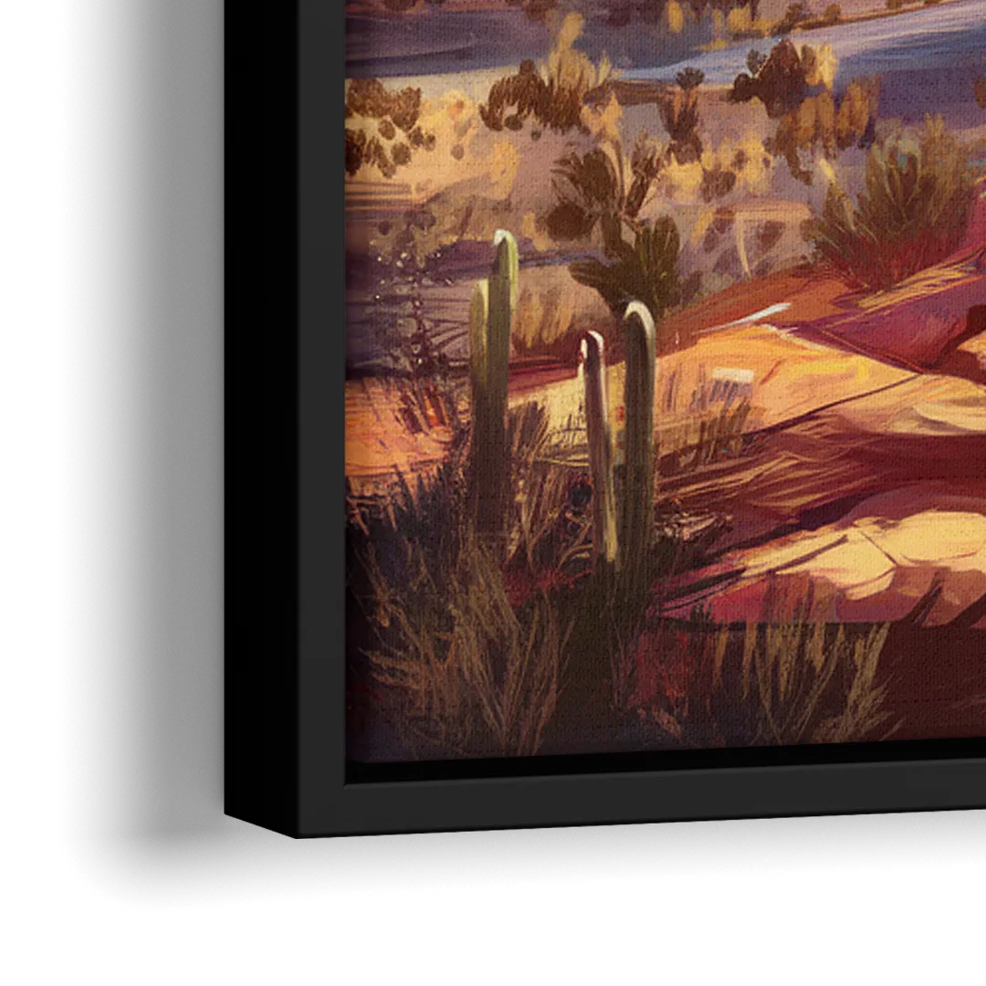 Mesa Nature Escape - Close-Up Black Frame Canvas