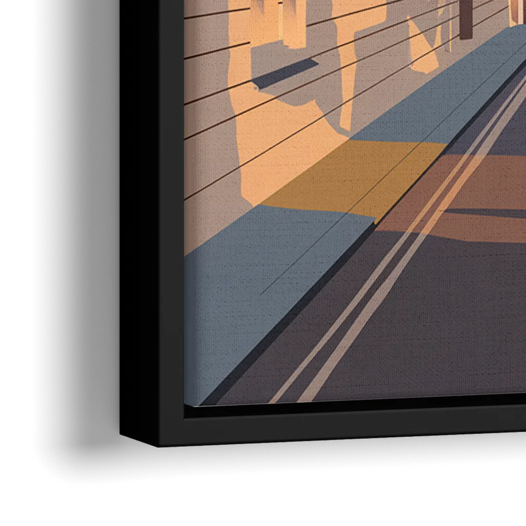 Oxford Bridge of Sighs - Close-Up Black Frame Canvas