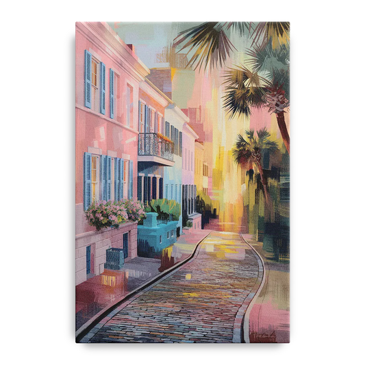 Charleston Cobblestone Streets - Canvas Wall Art