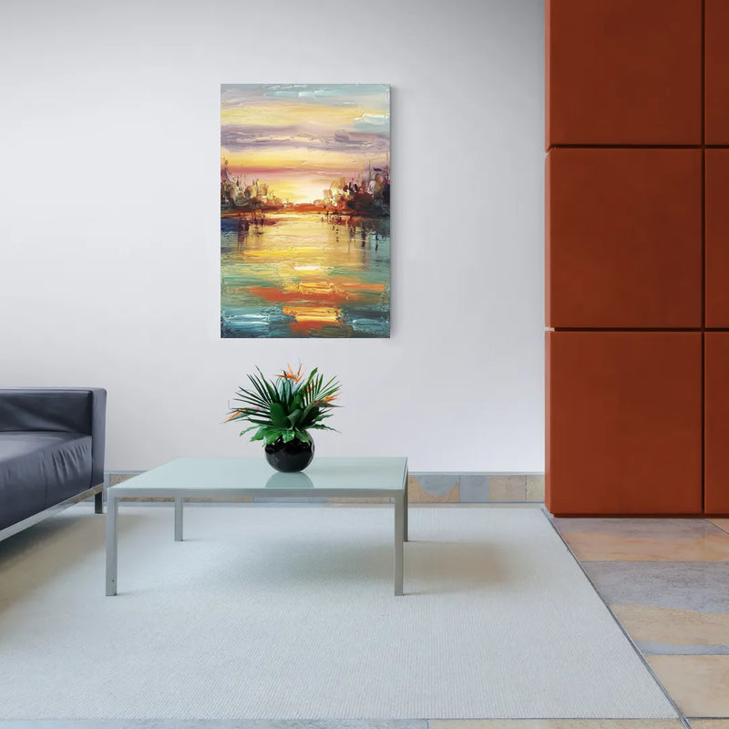 Buffalo Lake Erie Horizon - Canvas Wall Art Living Room