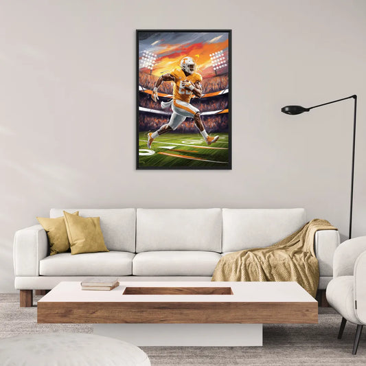 Knoxville Vols Game Day - Living Room Black Frame Canvas