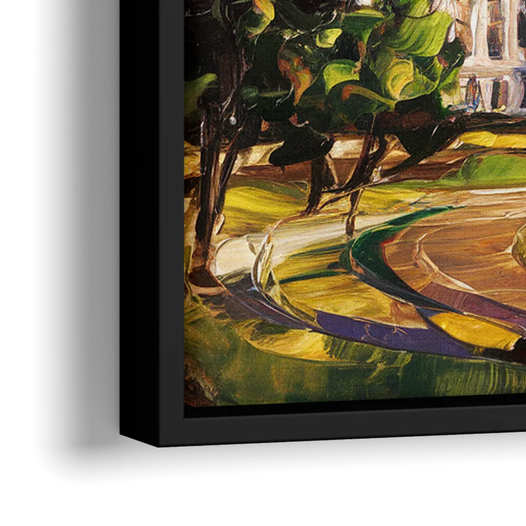 Raleigh Historic Landmarks - Close-Up Black Frame Canvas