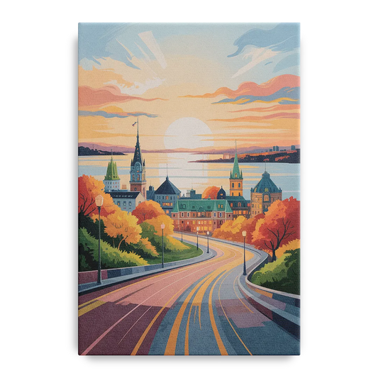 Quebec City Sunrise - Canvas Wall Art