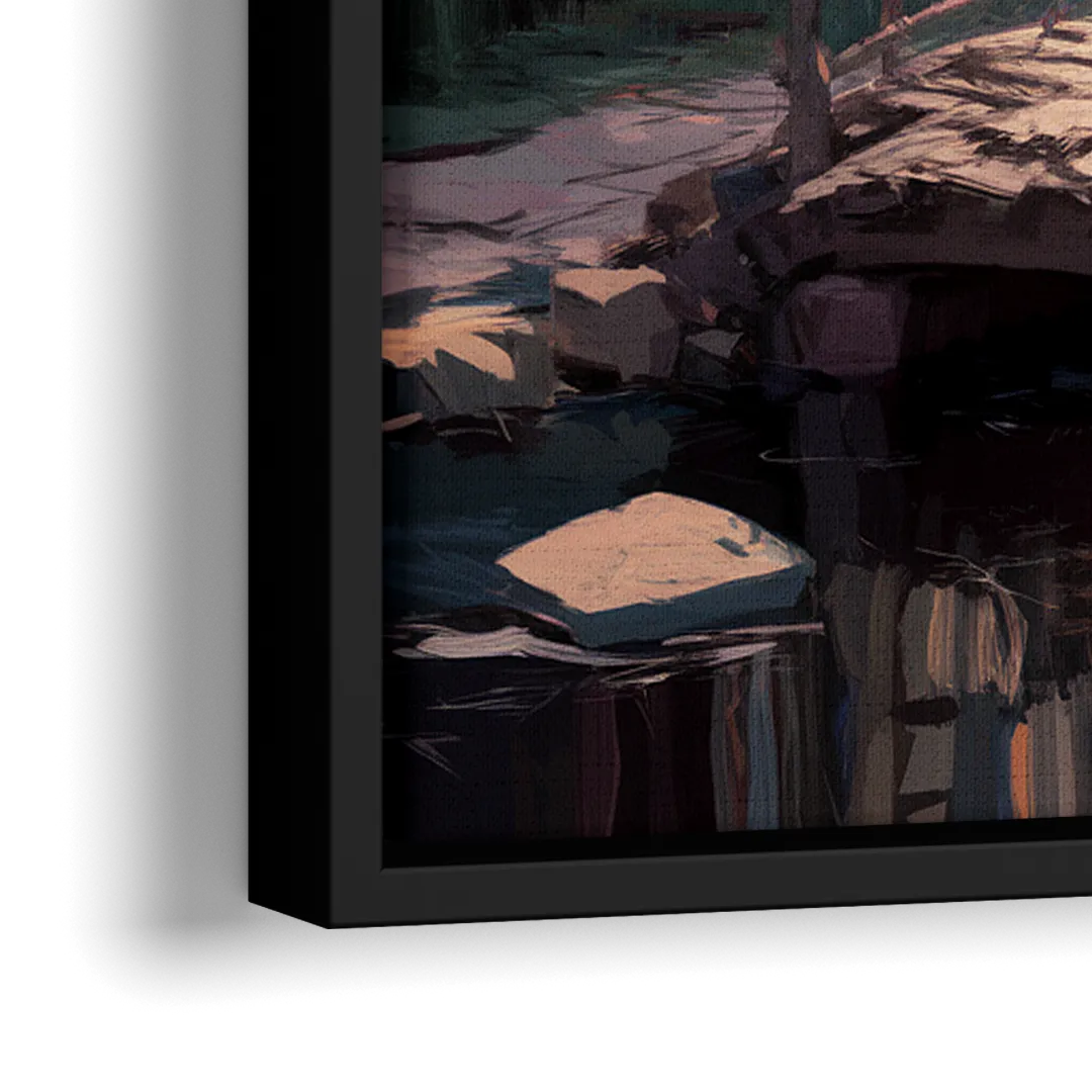 New Hope Rustic Charm - Close-Up Black Frame Canvas