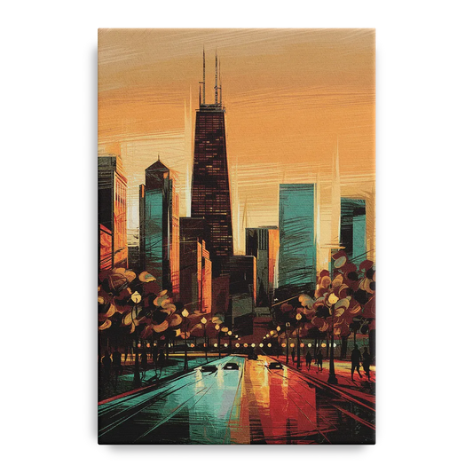 Chicago Magnificent Mile - Canvas Wall Art