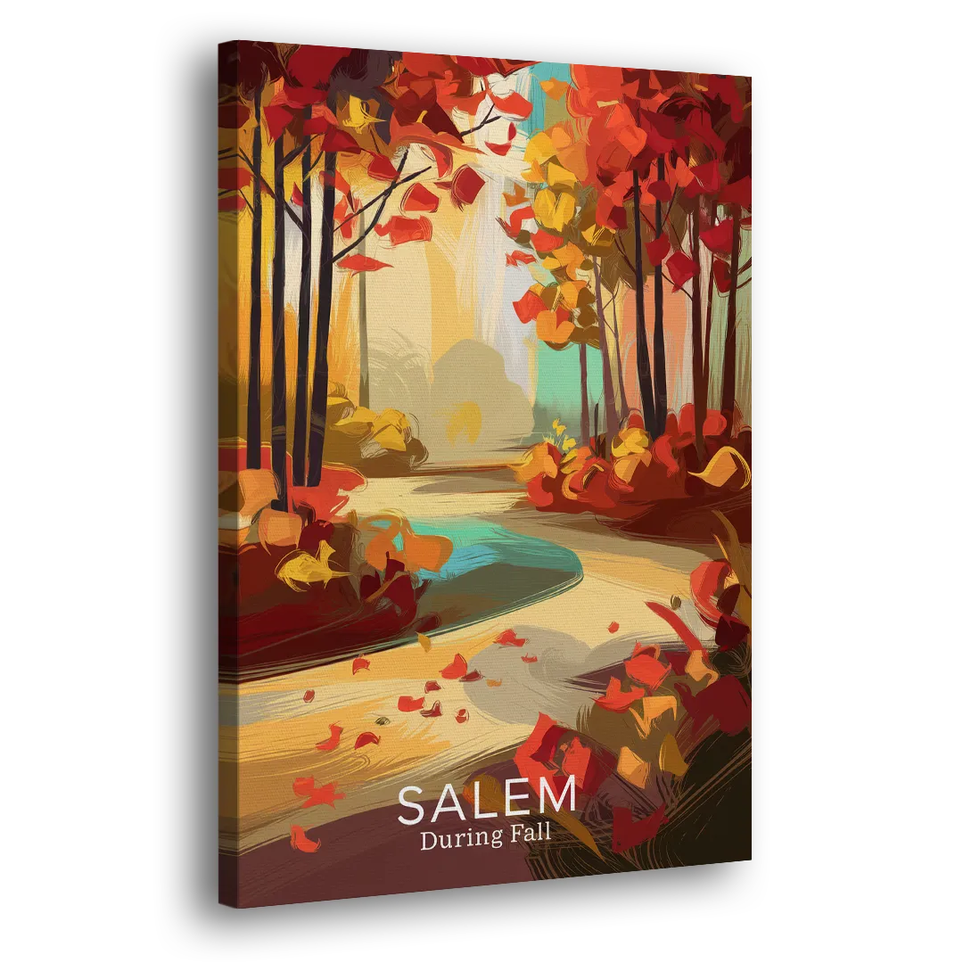 Salem Fall Foliage - Canvas Print Art Sides