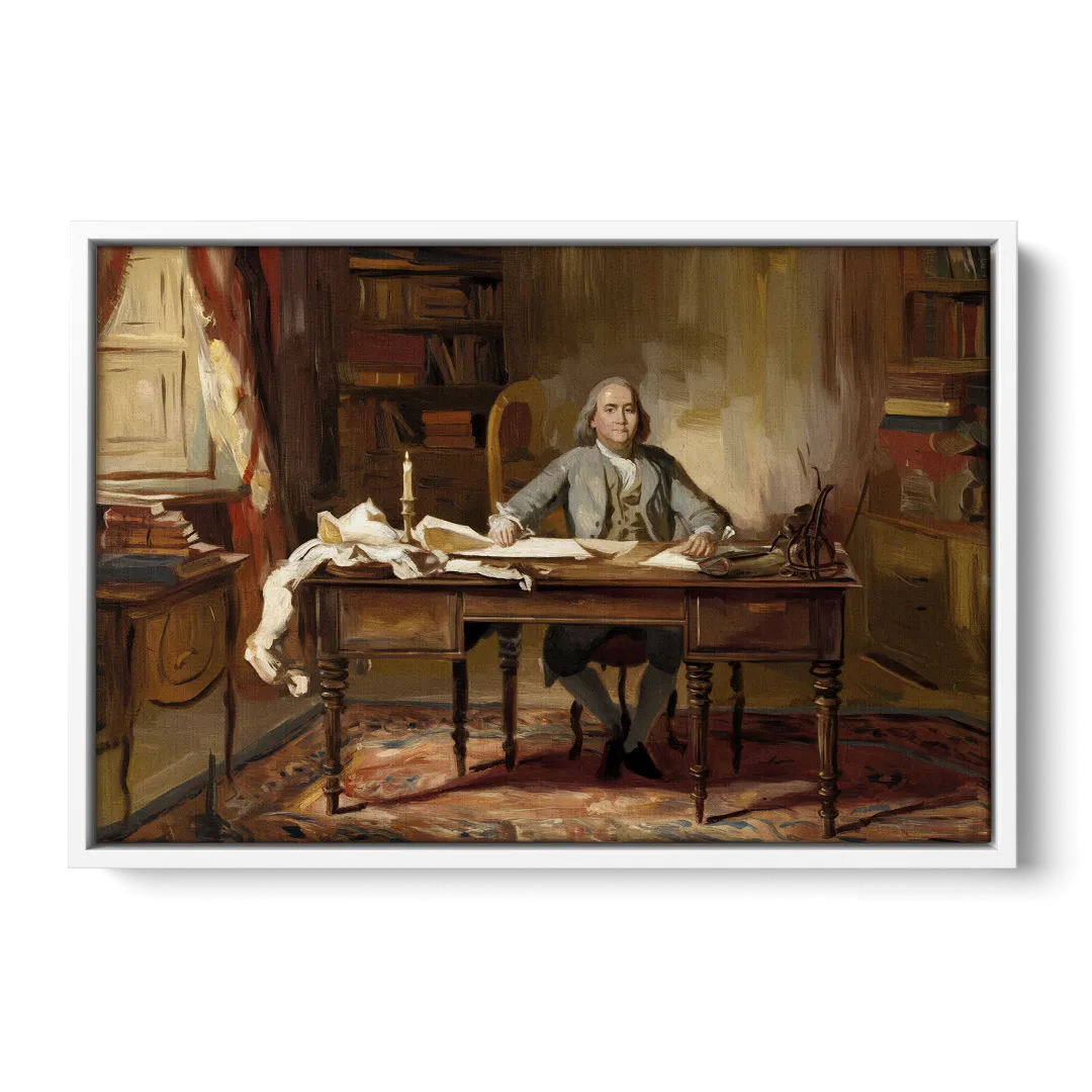 Franklin Historic Charm - White Frame Canvas