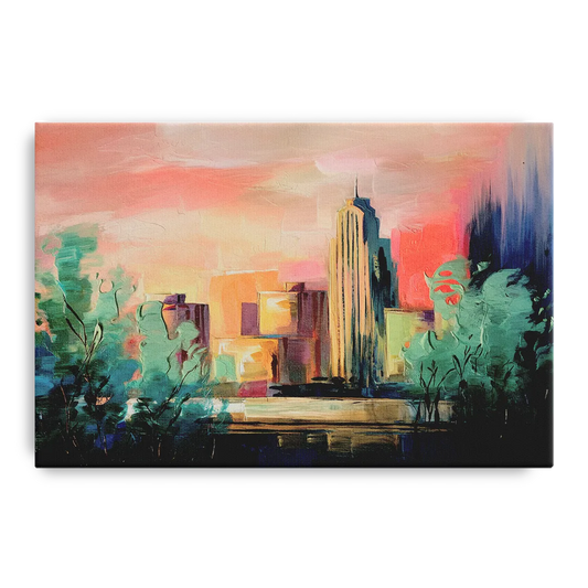 Tulsa Midtown Scenery - Canvas Wall Art