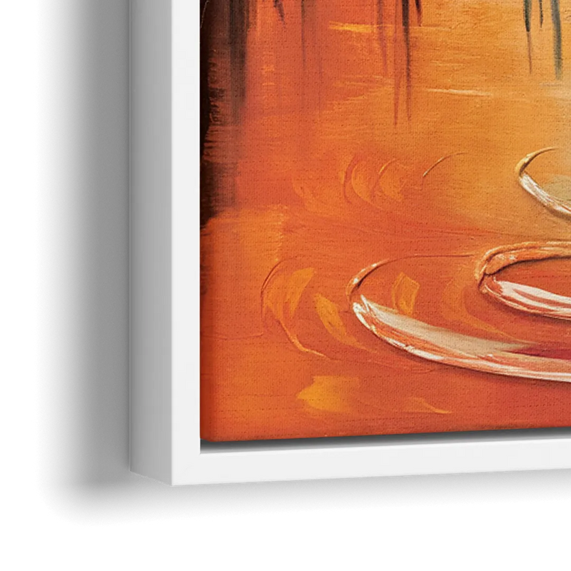 Louisville Skyline at Sunrise - Close-Up White Frame Canvas