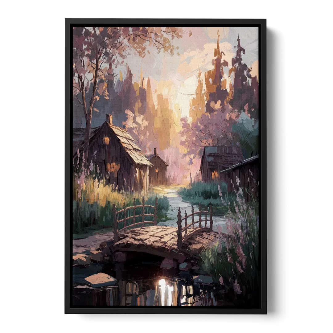 New Hope Rustic Charm - Black Frame Canvas