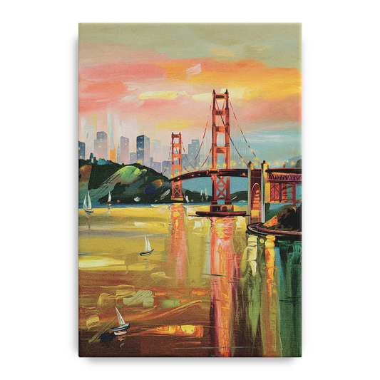 San Francisco Waterfront View - Canvas Wall Art