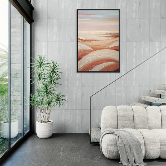 Marfa Texas Horizon - Living Room Black Frame Canvas