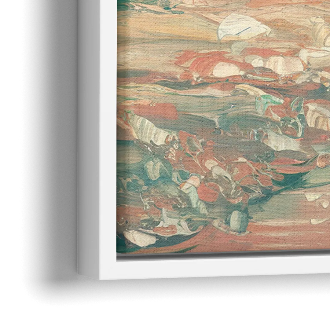 Naples Gulf Shore Serenity - Close-Up White Frame Canvas