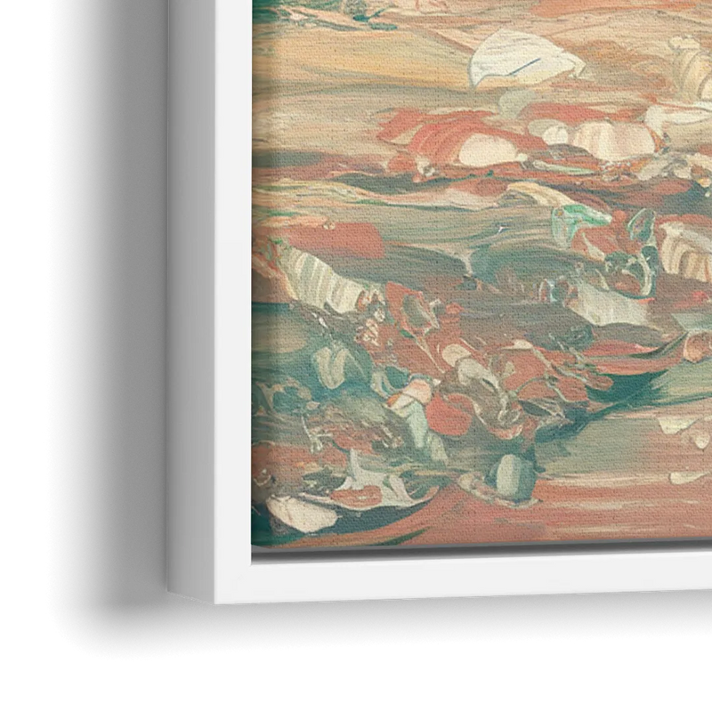 Naples Gulf Shore Serenity - Close-Up White Frame Canvas