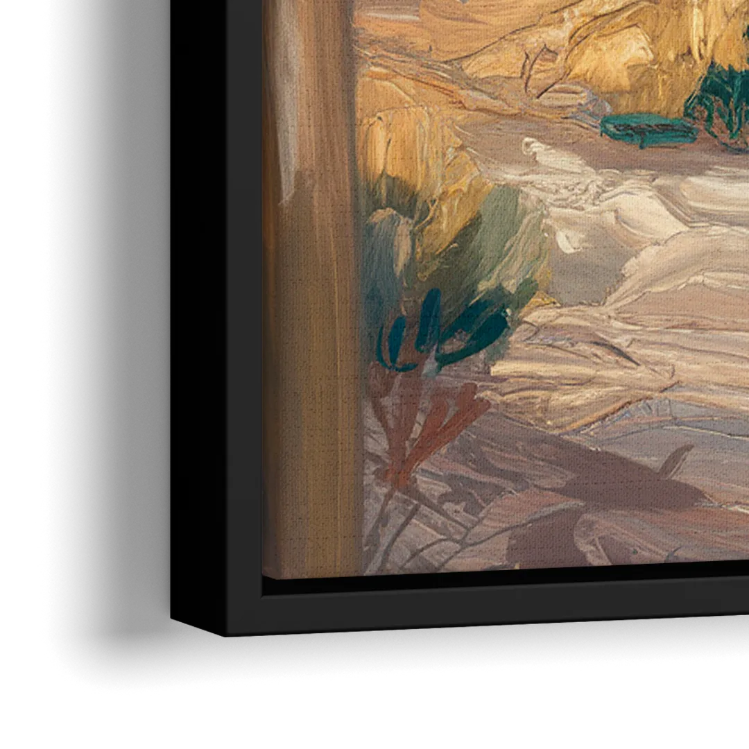 Santa Fe Pueblo Style - Close-Up Black Frame Canvas