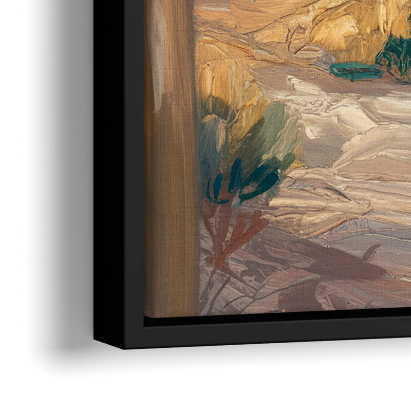 Santa Fe Pueblo Style - Close-Up Black Frame Canvas