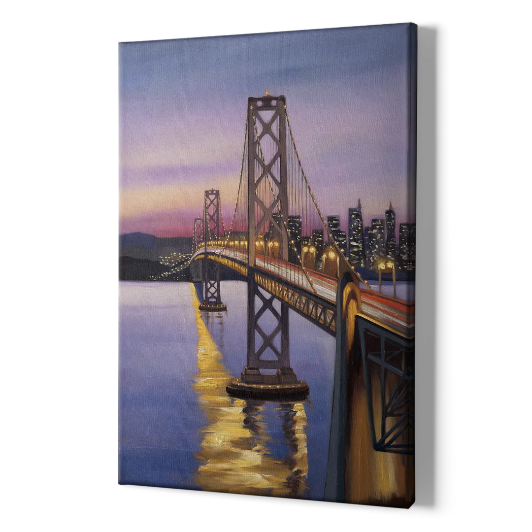 Oakland Bay Bridge View - Canvas Print Art Sides