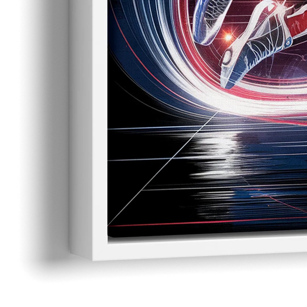 Los Angeles Clippers Basketball - Close-Up White Frame Canvas