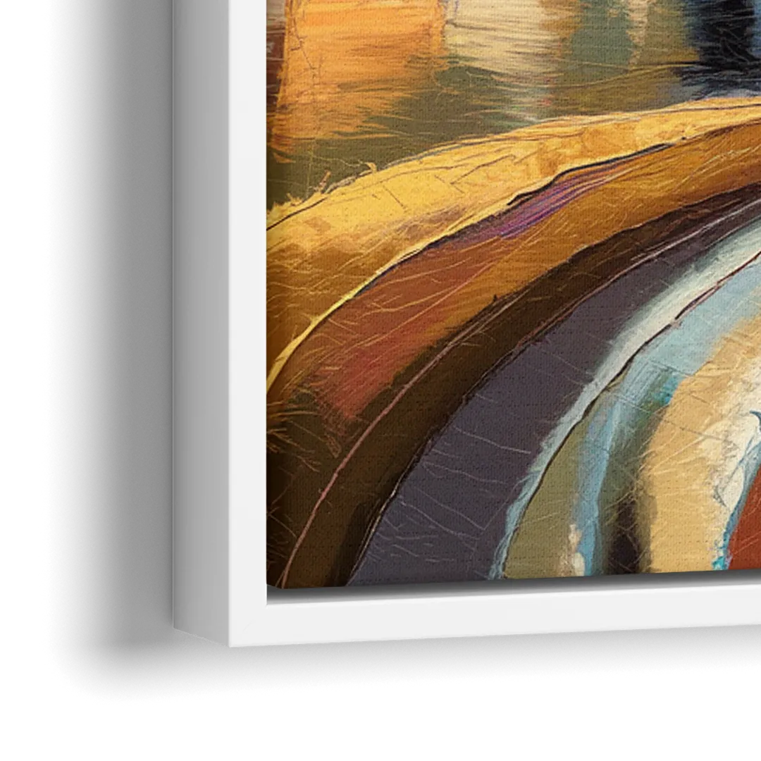 Memphis Riverfront Views - Close-Up White Frame Canvas