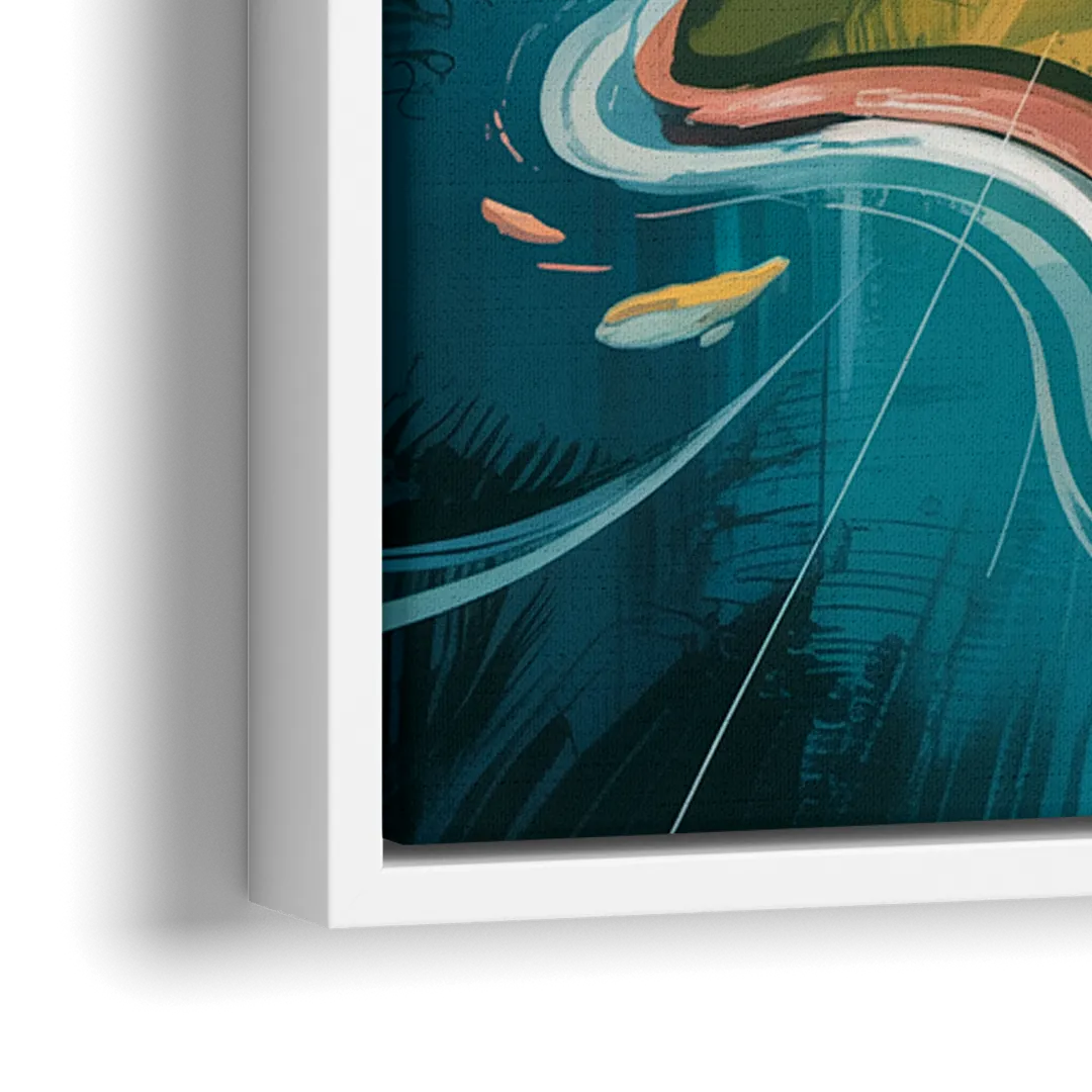 Toronto Island Aerial View - Close-Up White Frame Canvas